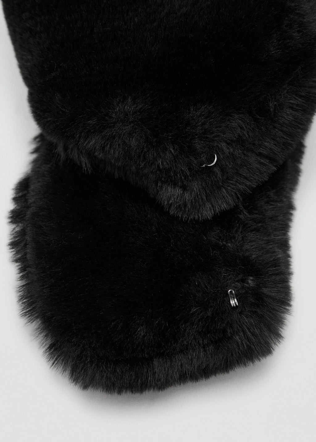 Fur Effect Scarf Black