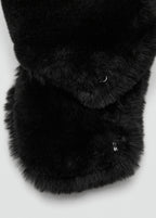 Fur Effect Scarf Black