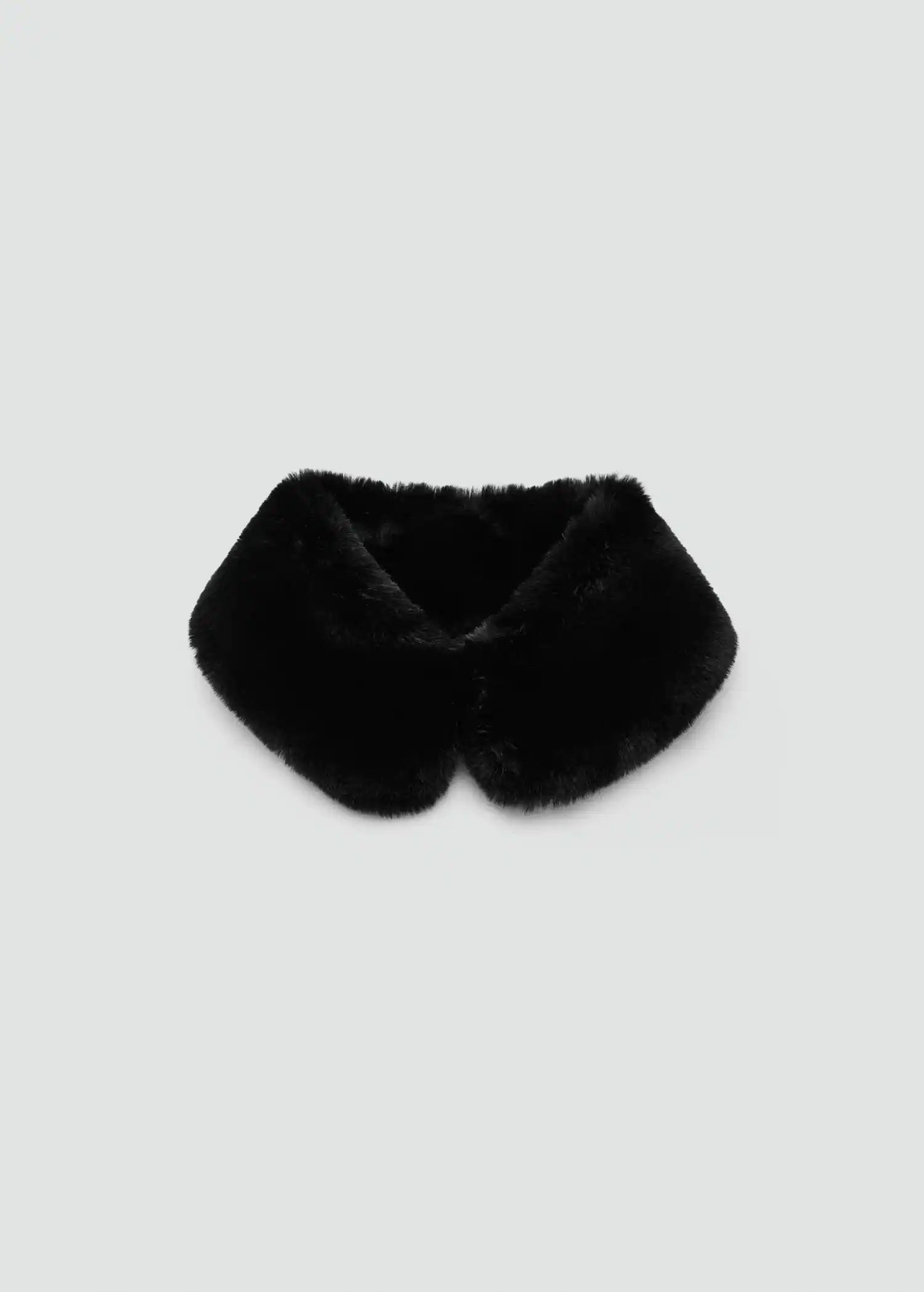 Fur Effect Scarf Black