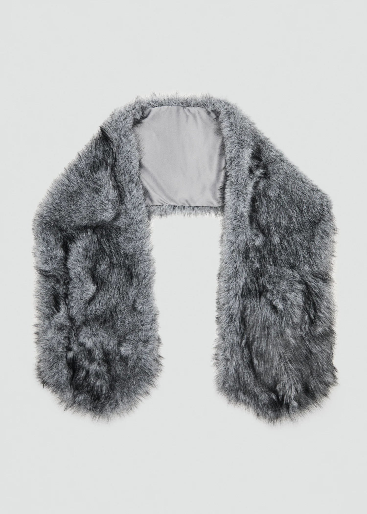 Fur Effect Scarf Grey