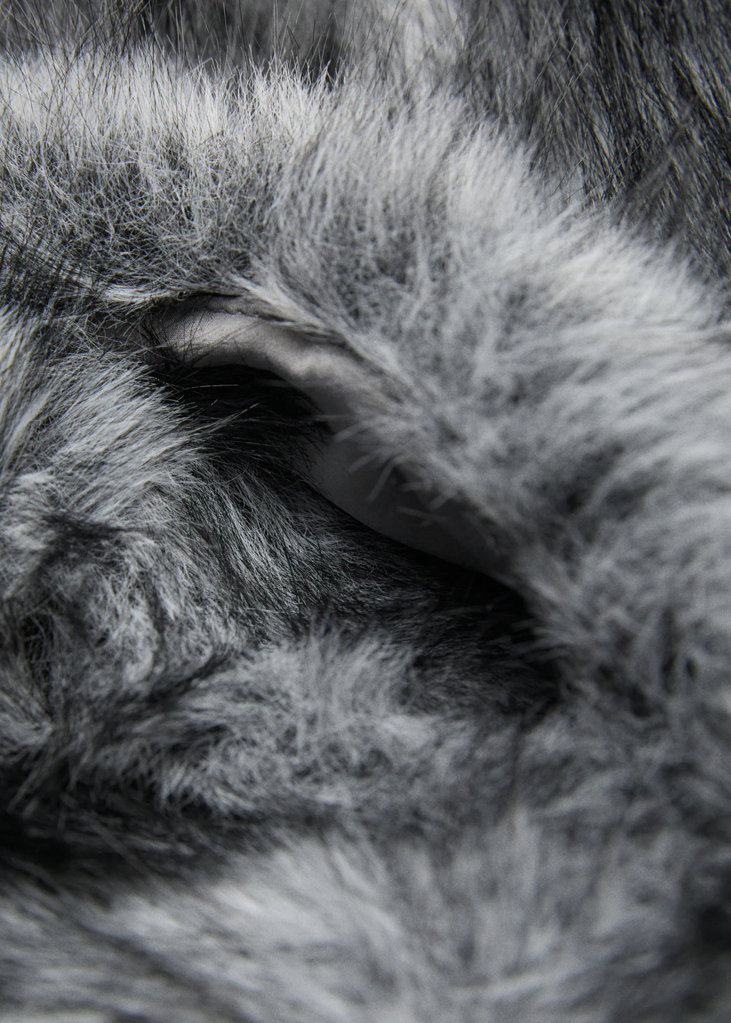 Fur Effect Scarf Grey