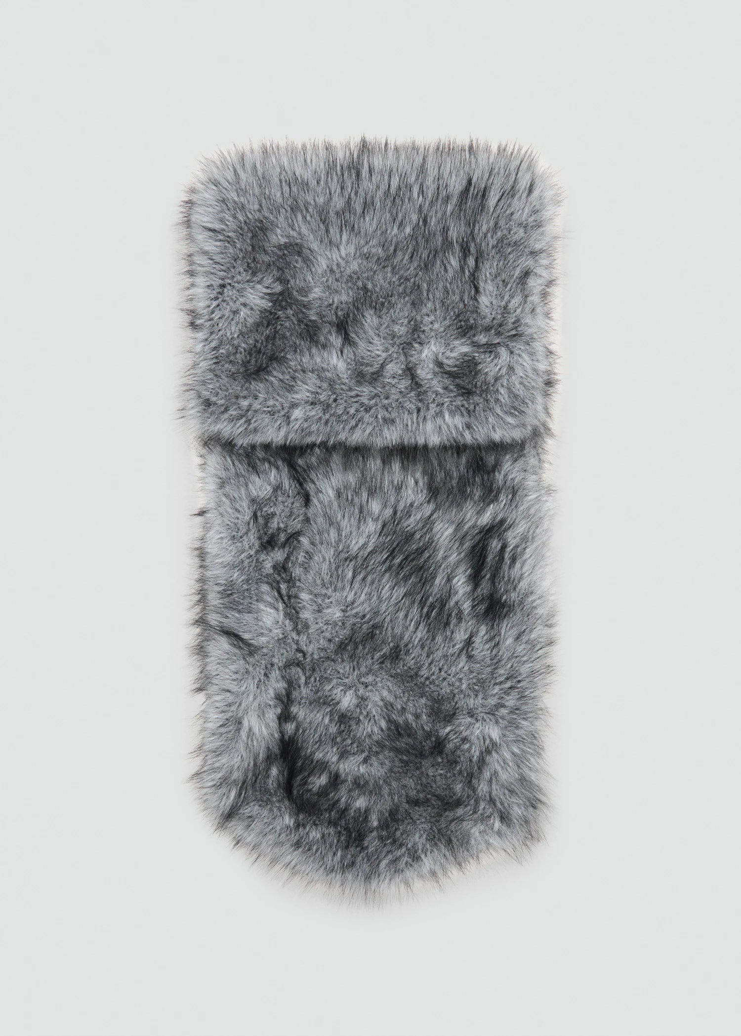 Fur Effect Scarf Grey