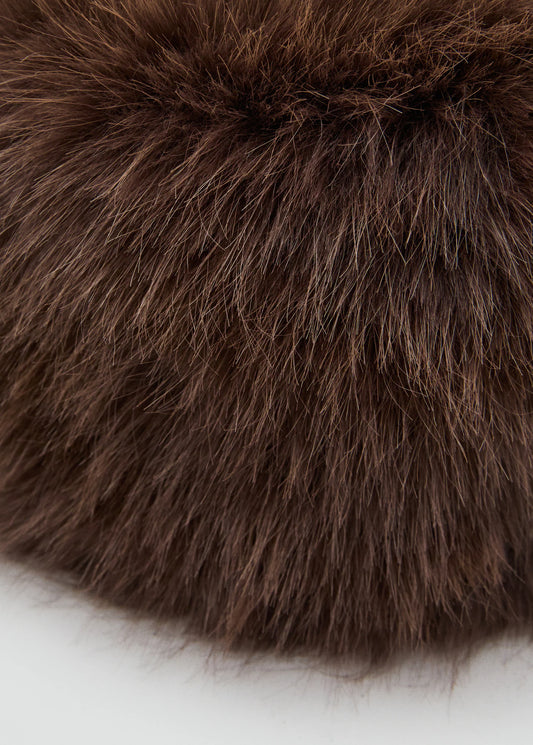 Fur Effect Hat Chocolate
