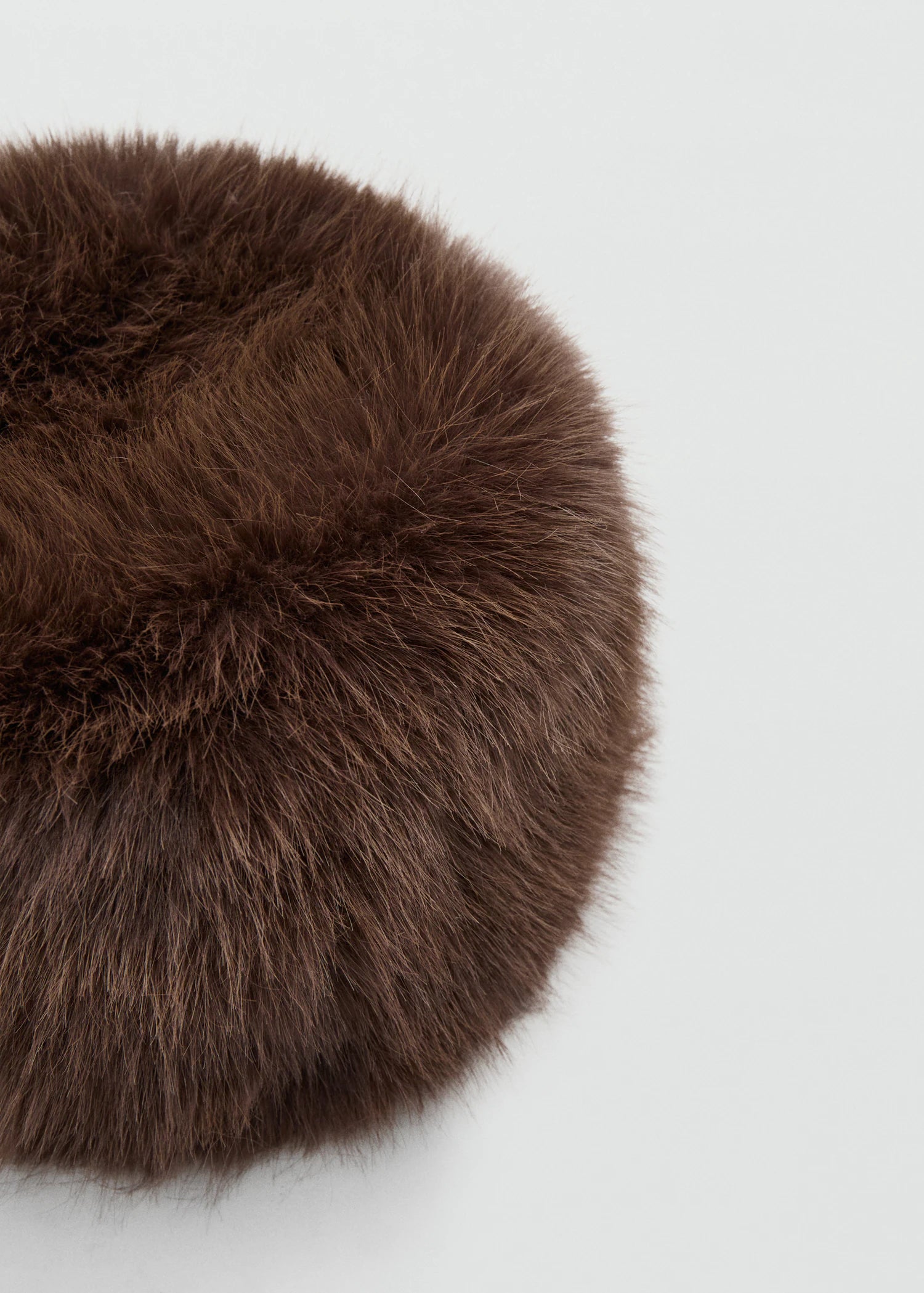 Fur Effect Hat Chocolate