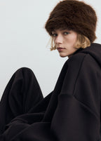 Fur Effect Hat Chocolate