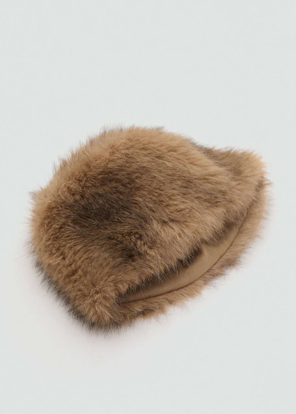 Fur Effect Hat Medium Brown
