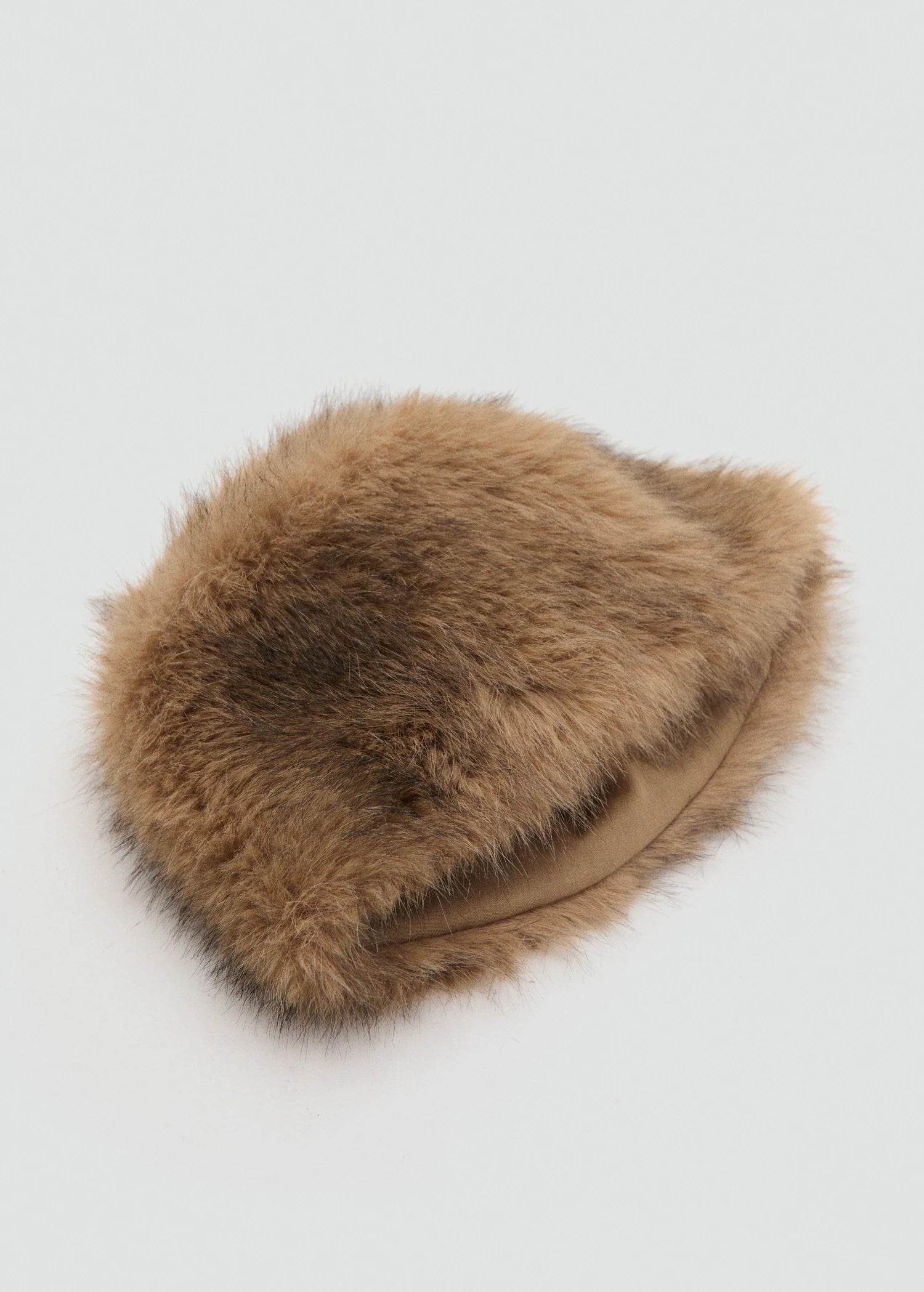 Fur Effect Hat Medium Brown