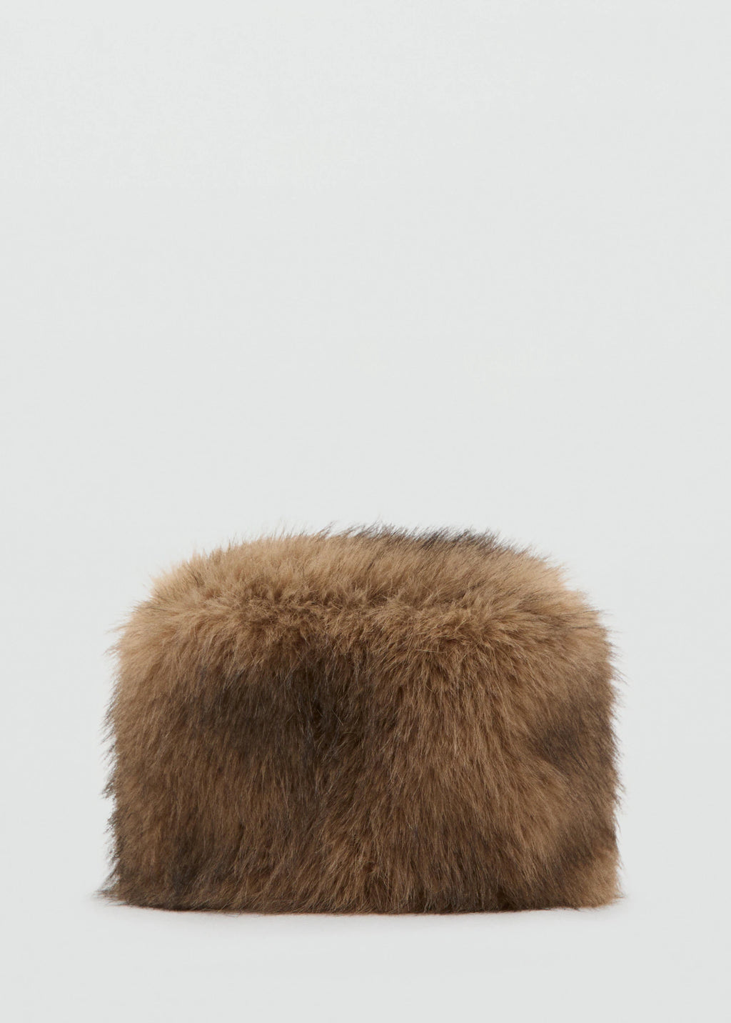 Fur Effect Hat Medium Brown