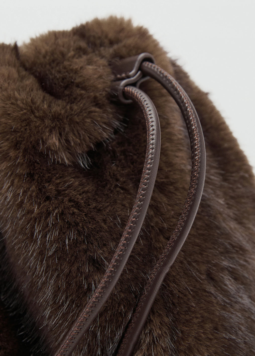 Fur Effect Handbag Chocolate