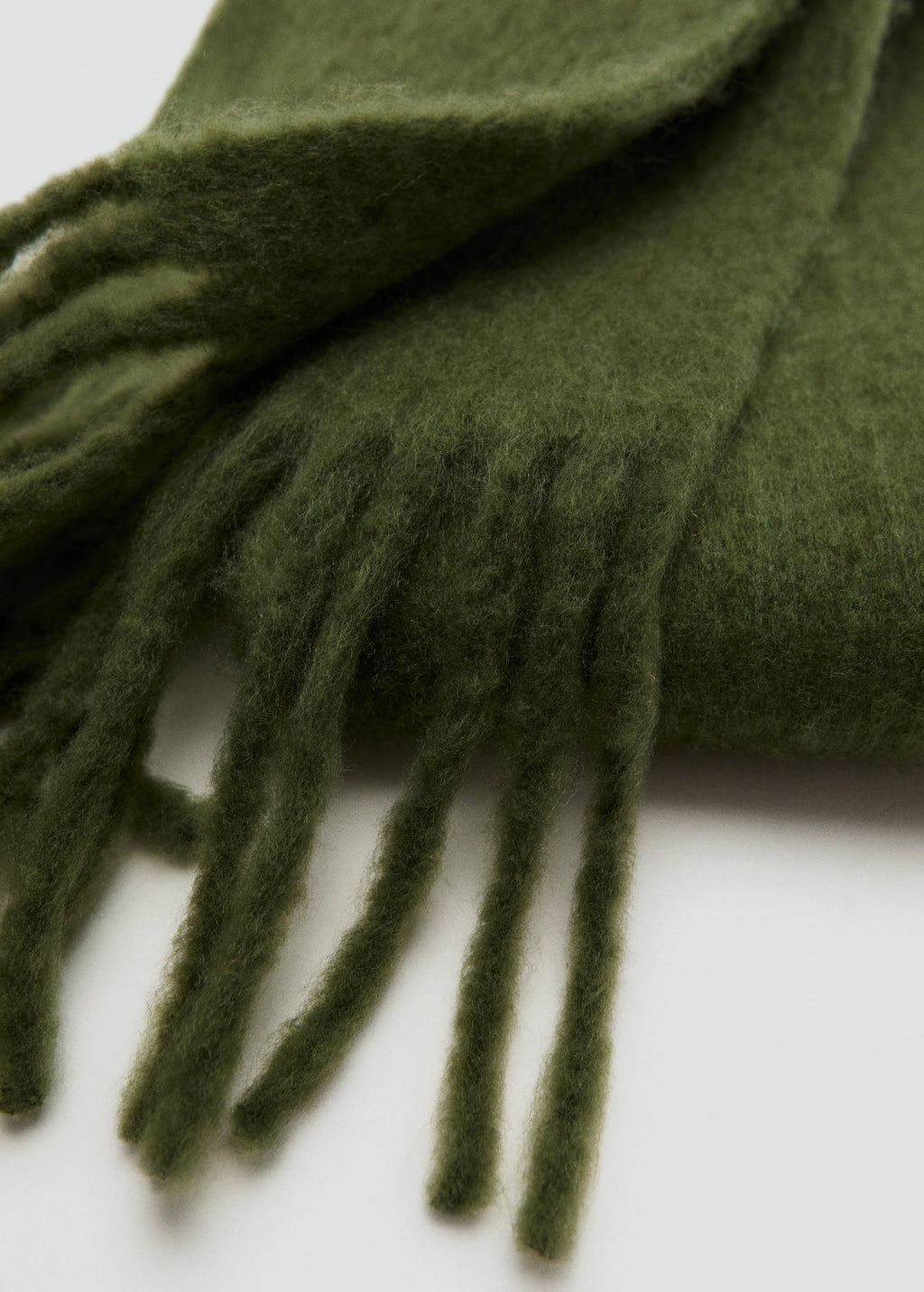 Fringed Edge Scarf Khaki