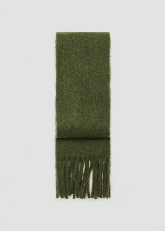 Fringed Edge Scarf Khaki