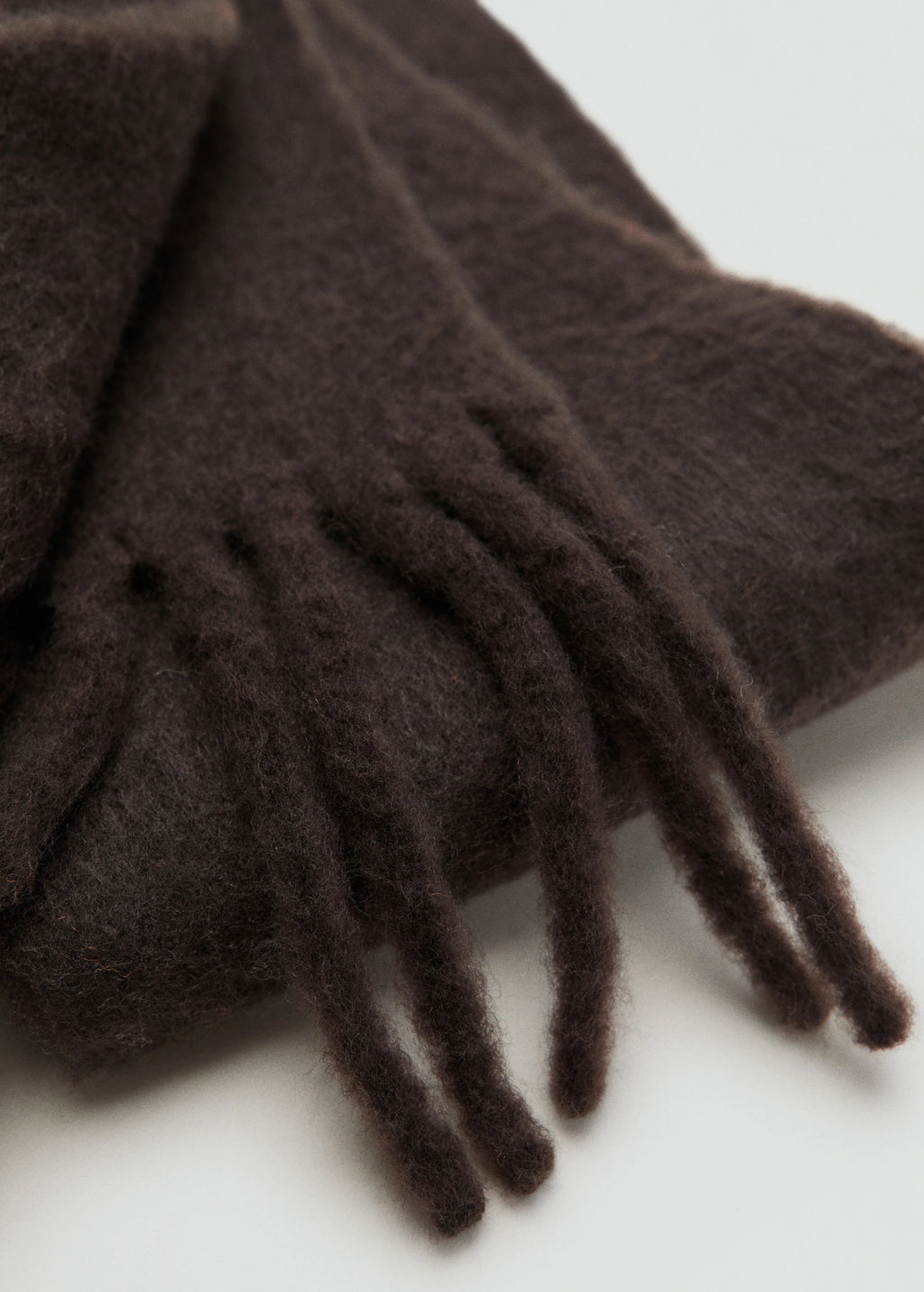 Fringed Edge Scarf Chocolate
