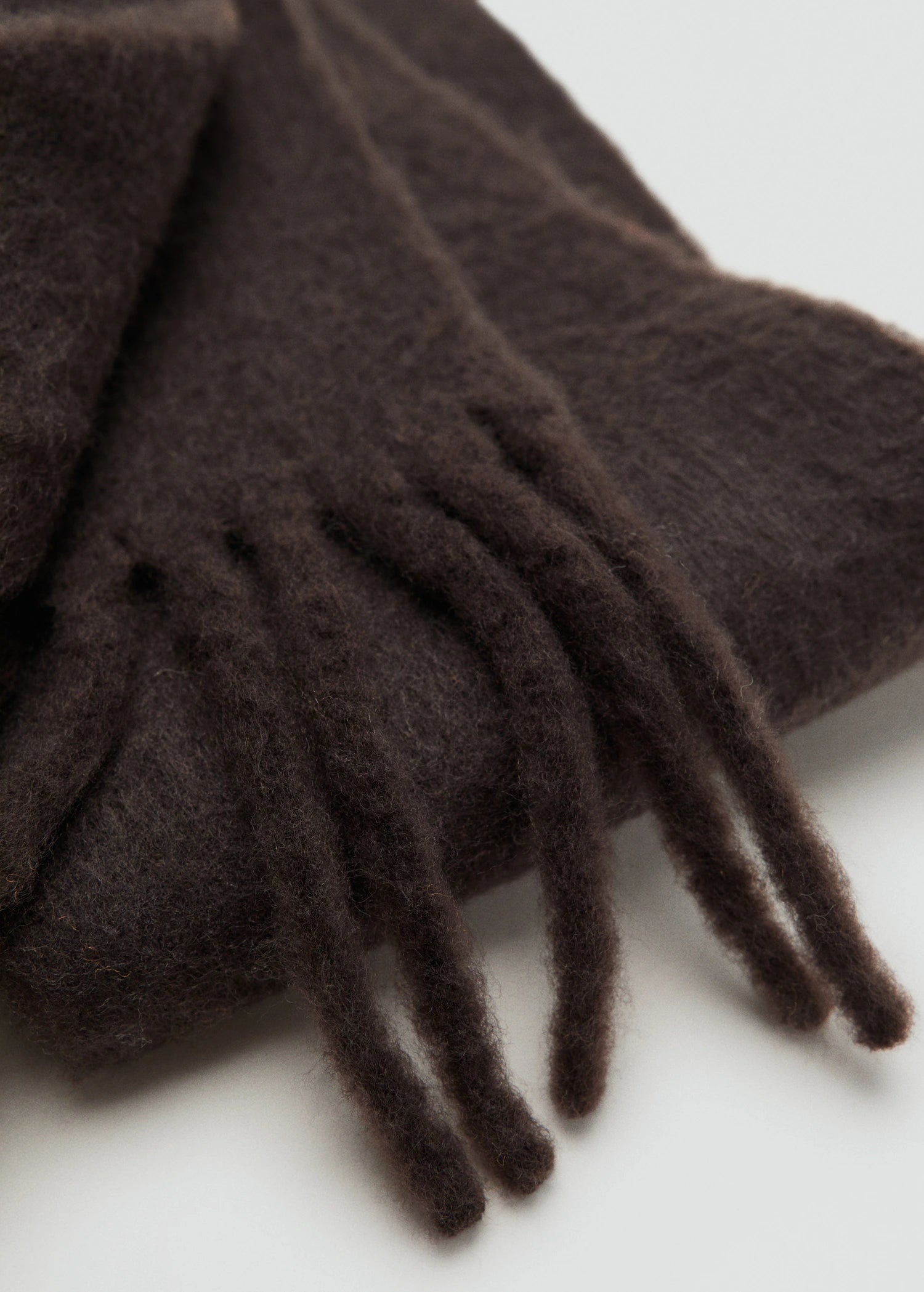 Fringed Edge Scarf Chocolate