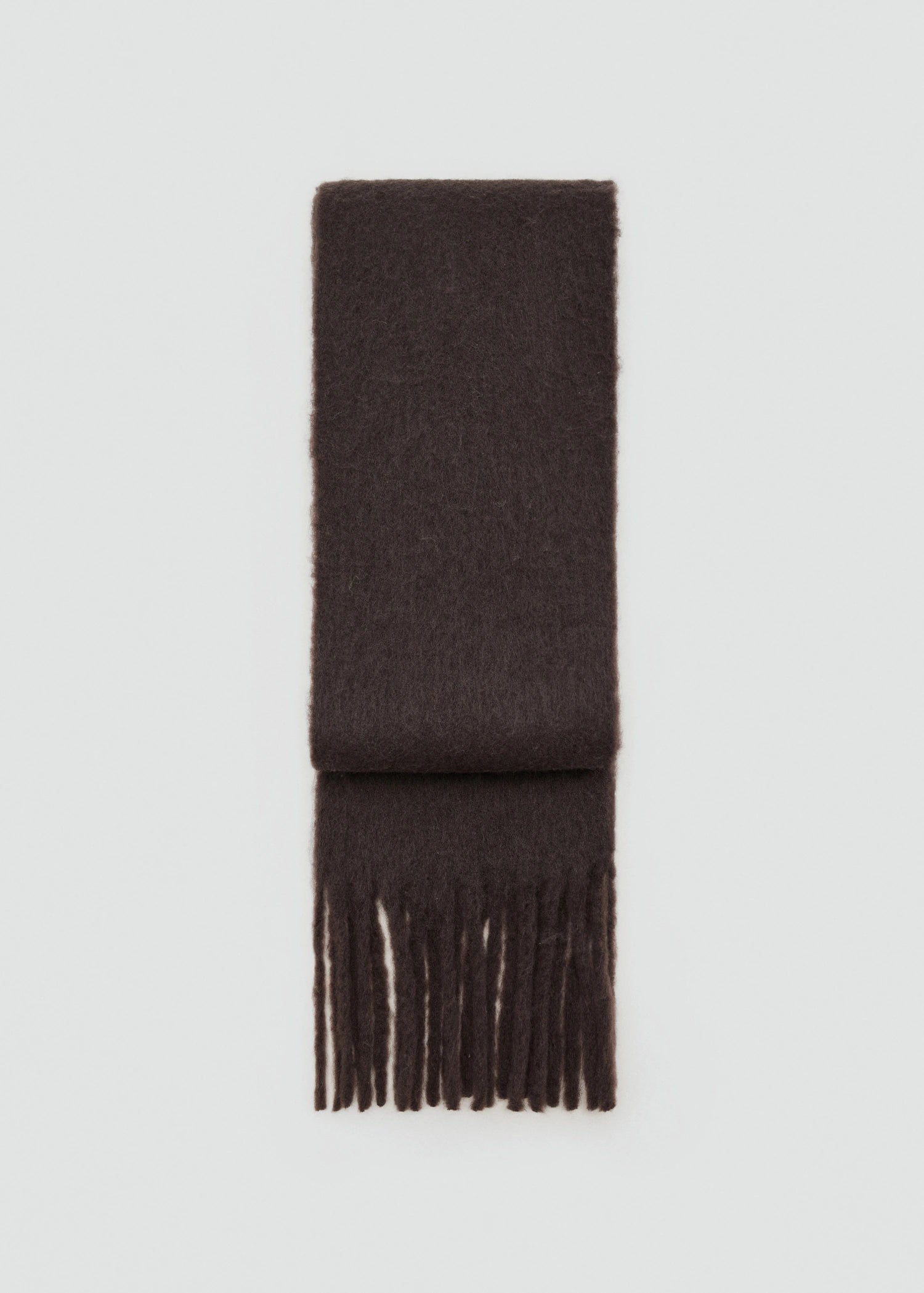 Fringed Edge Scarf Chocolate