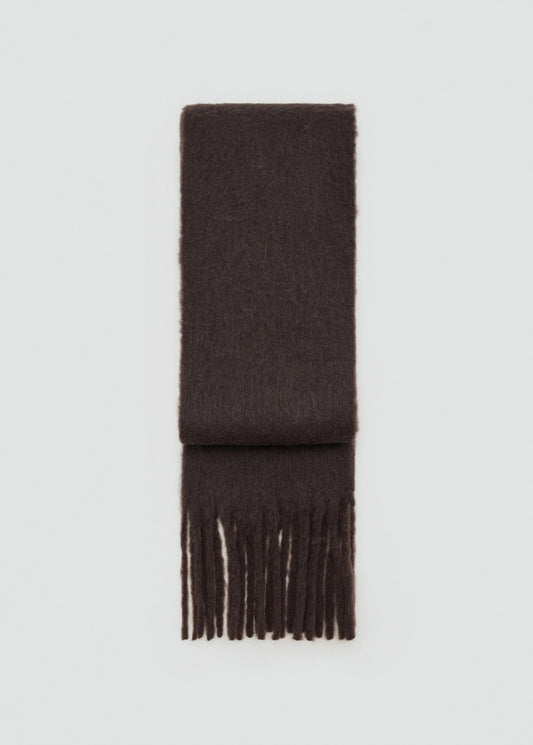 Fringed Edge Scarf Chocolate