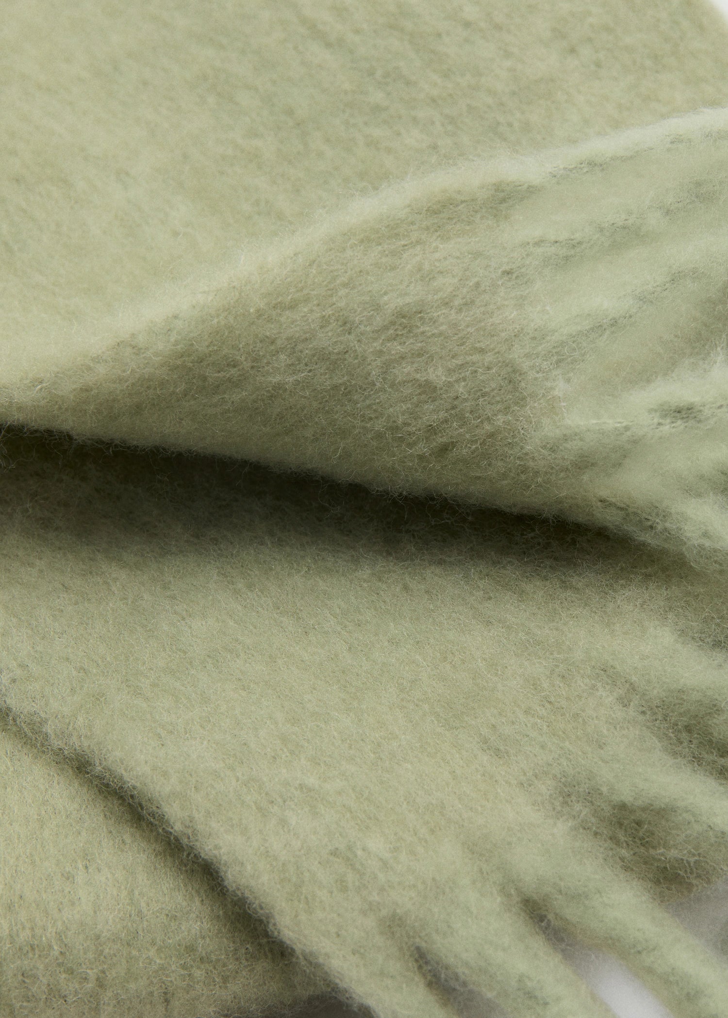 Fringed Edge Scarf Aqua Green