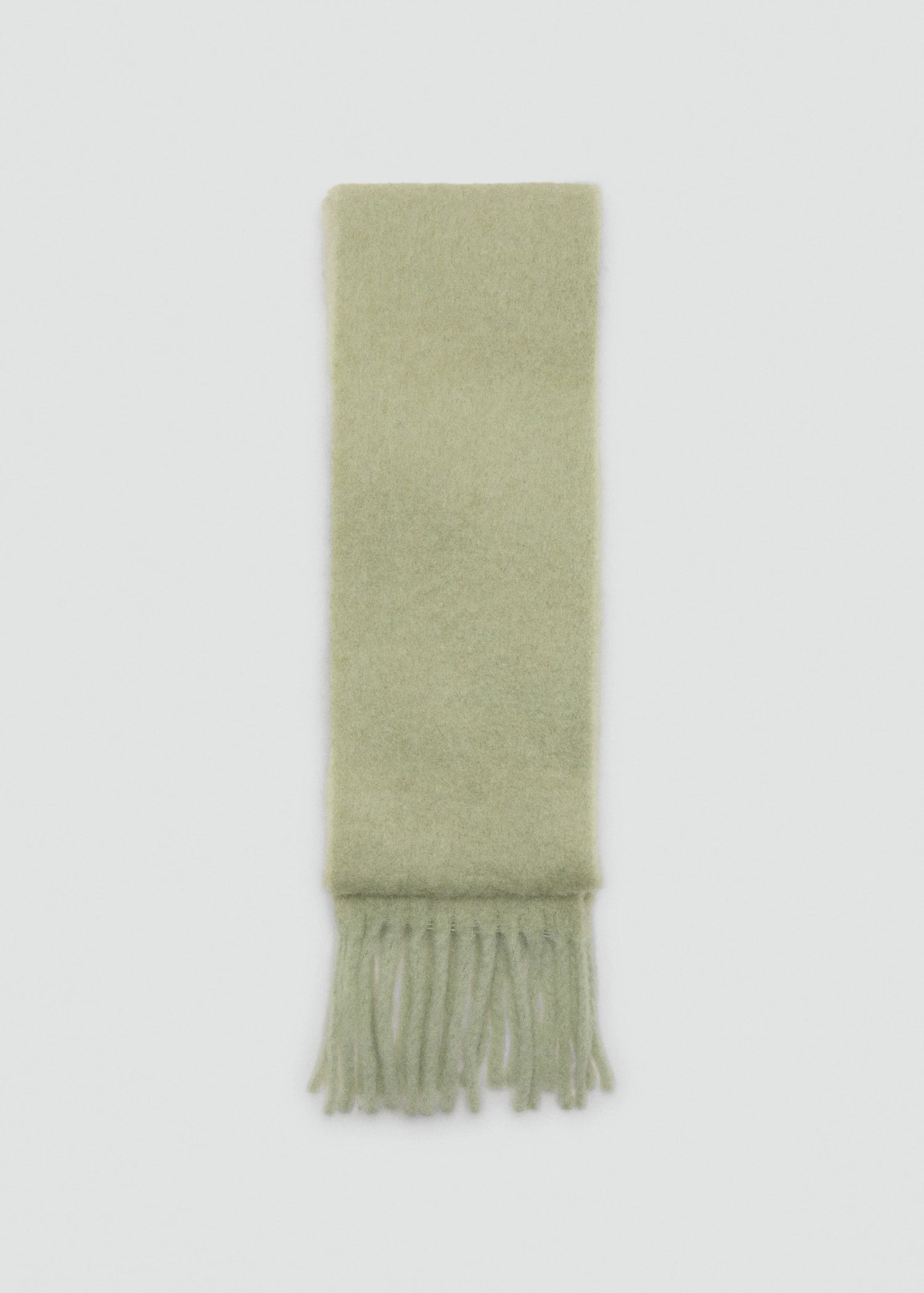Fringed Edge Scarf Aqua Green