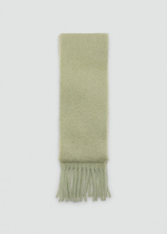Fringed Edge Scarf Aqua Green
