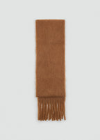 Fringed Edge Scarf Medium Brown