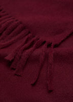 Fringed Edge Scarf Burgundy