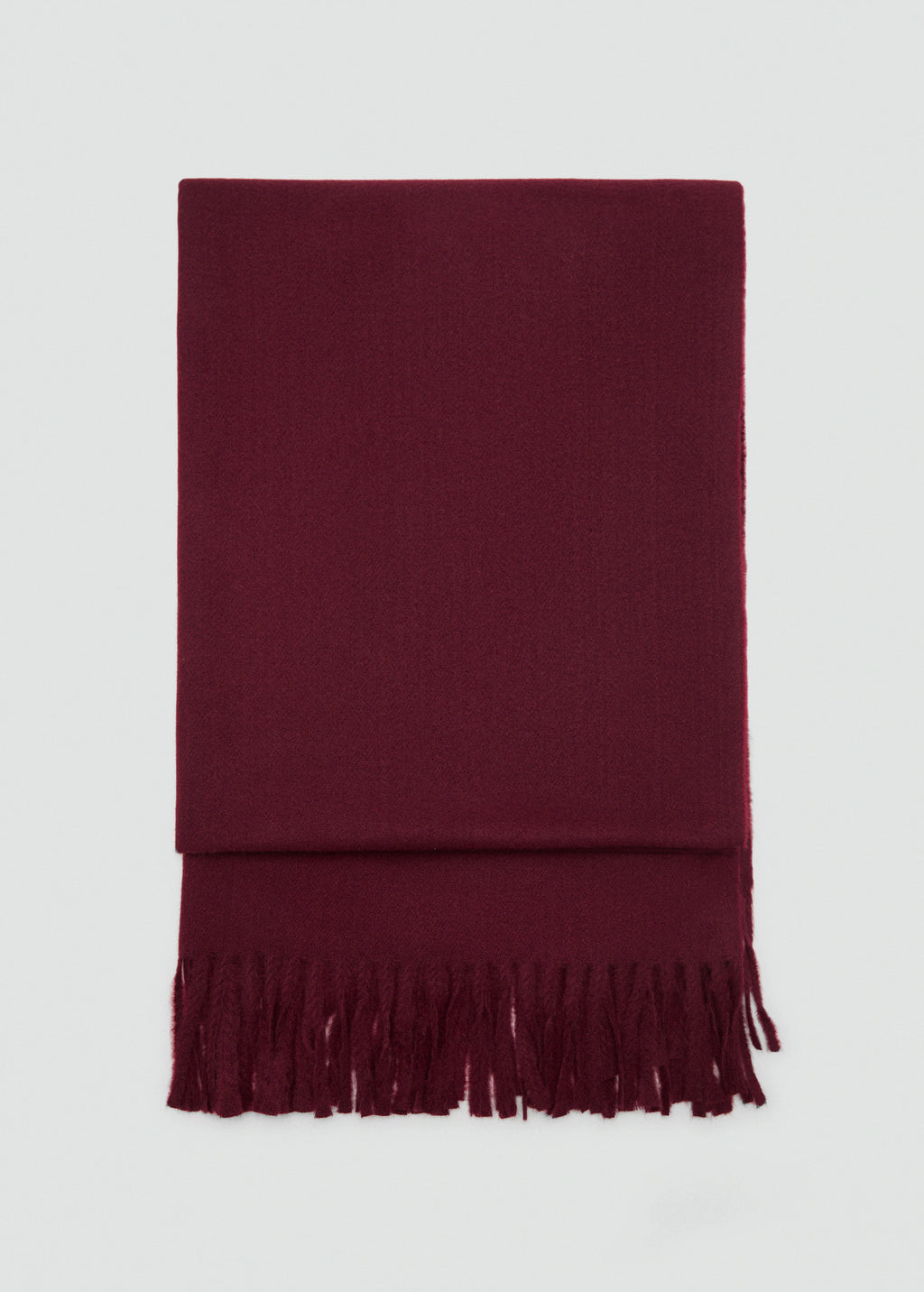 Fringed Edge Scarf Burgundy