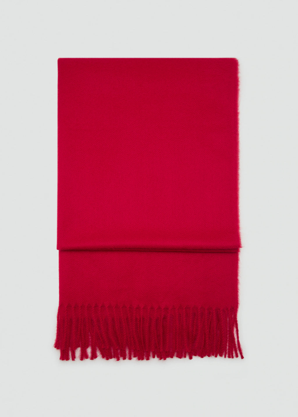 Fringed Edge Scarf Red