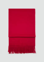 Fringed Edge Scarf Red