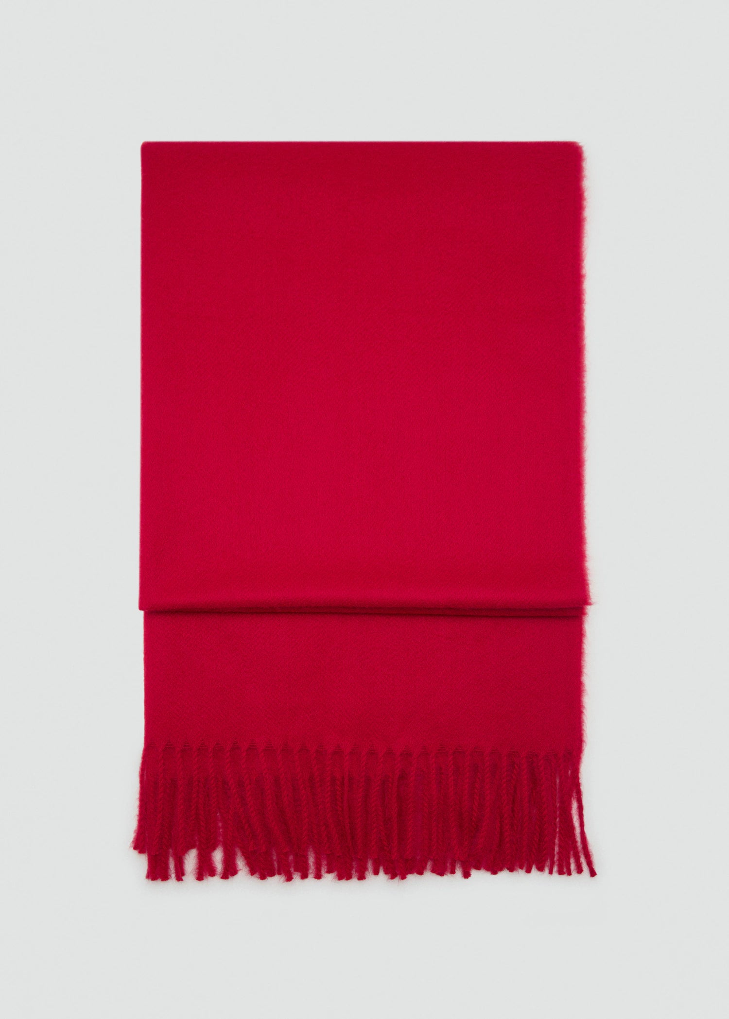 Fringed Edge Scarf Red