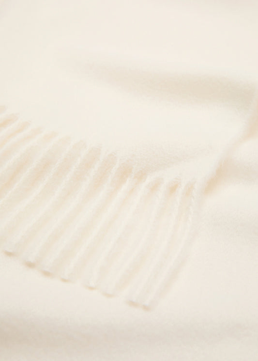 Fringed Edge Scarf Ecru