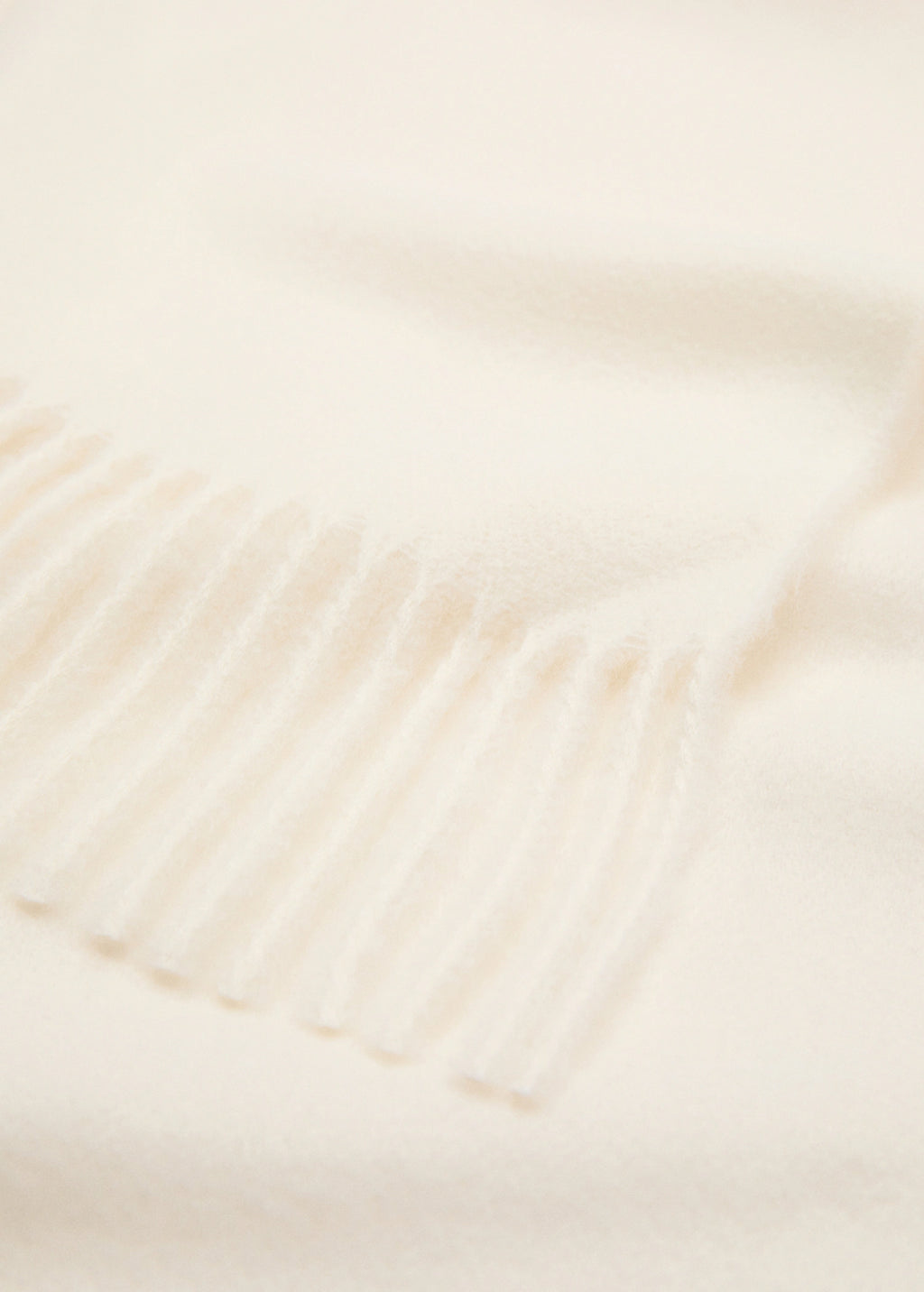 Fringed Edge Scarf Ecru