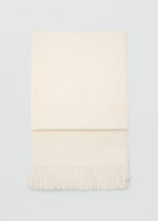 Fringed Edge Scarf Ecru