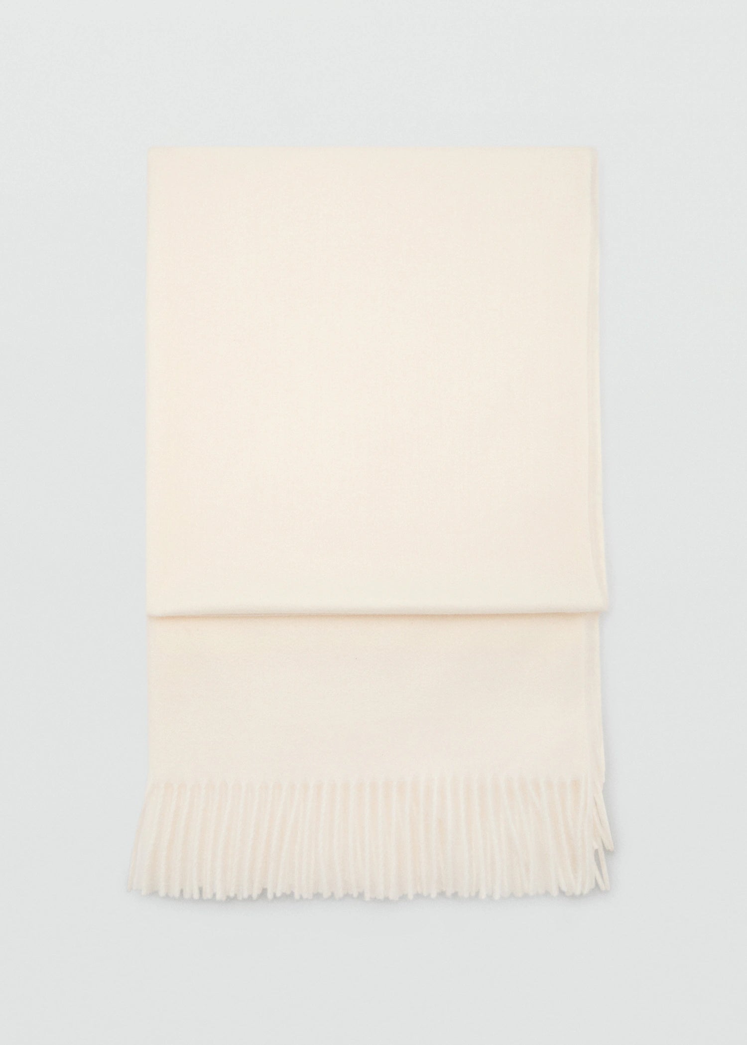 Fringed Edge Scarf Ecru