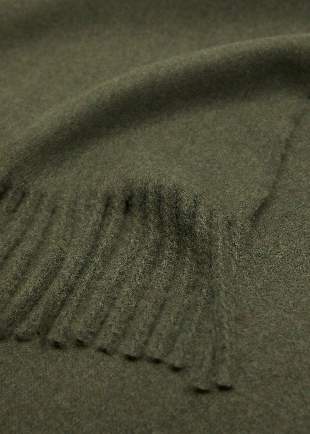 Fringed Edge Scarf Medium Green