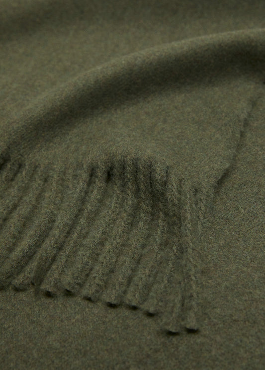 Fringed Edge Scarf Medium Green