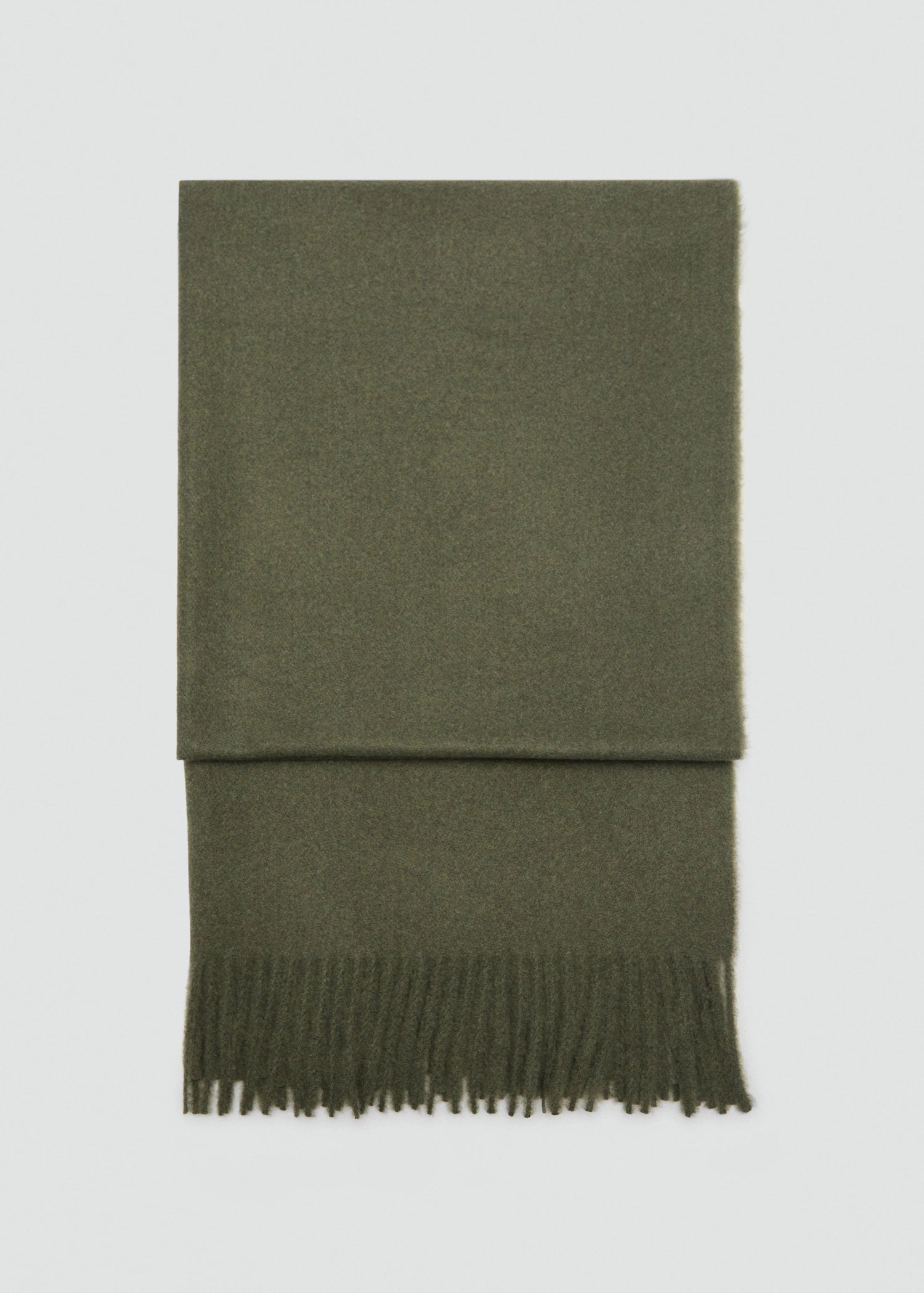 Fringed Edge Scarf Medium Green