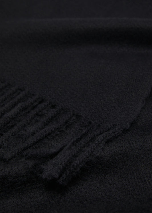 Fringed Edge Scarf Black