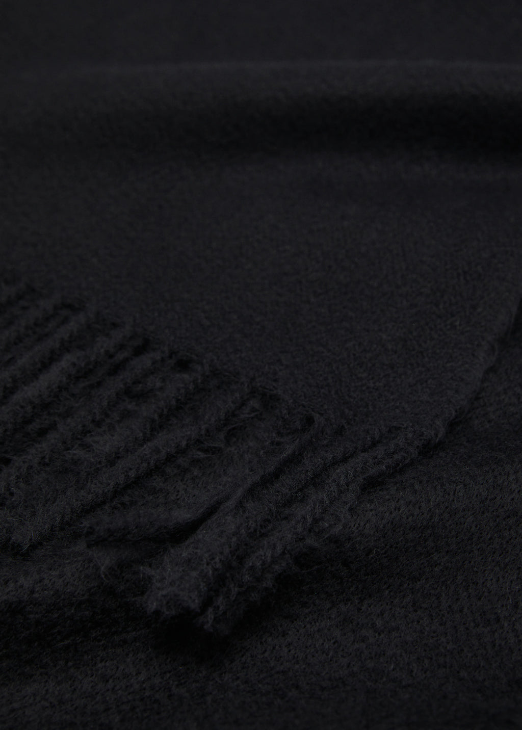 Fringed Edge Scarf Black