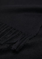 Fringed Edge Scarf Black