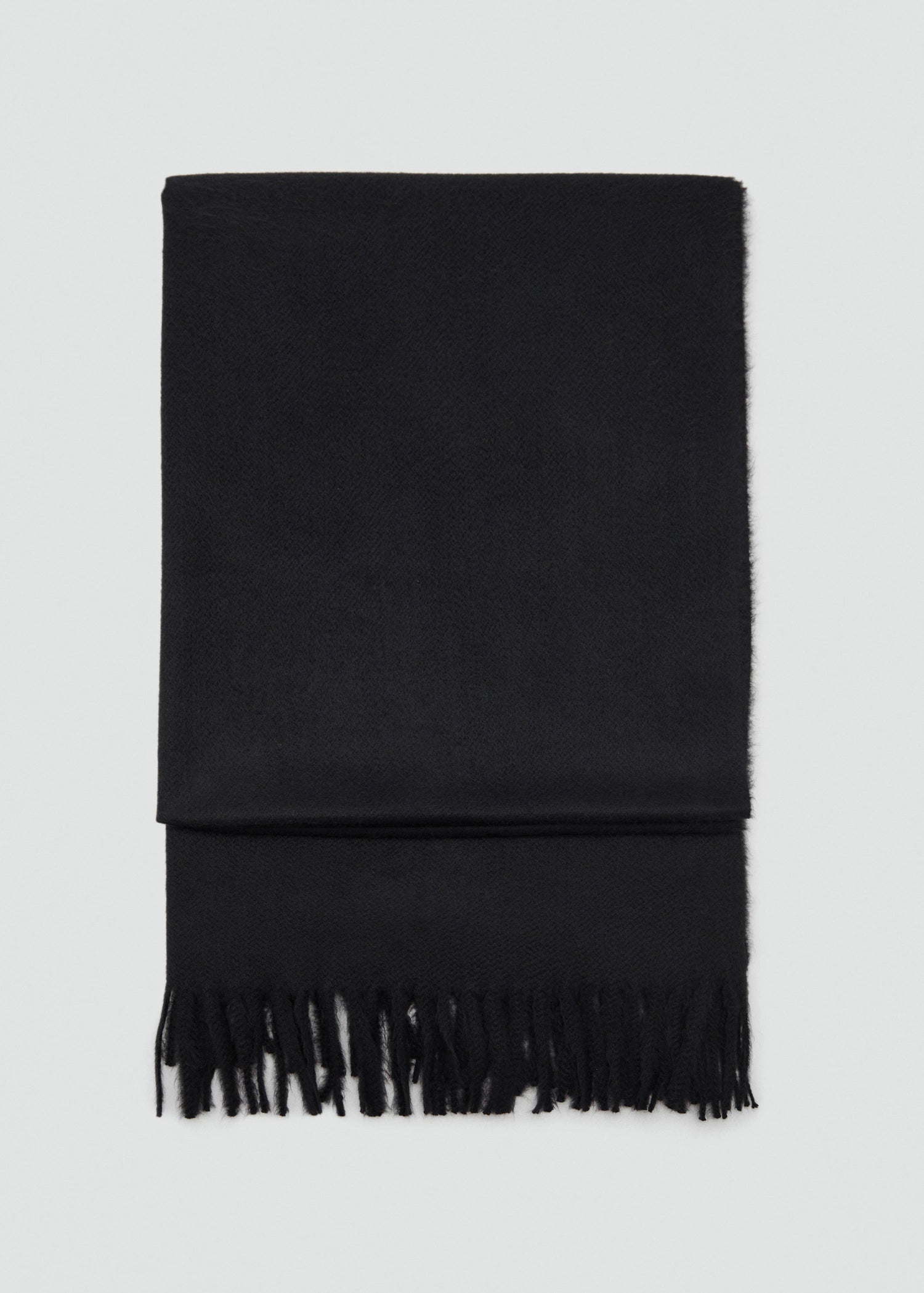 Fringed Edge Scarf Black