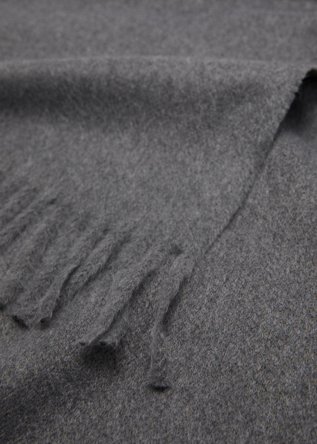 Fringed Edge Scarf Dark Heather Grey