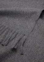 Fringed Edge Scarf Dark Heather Grey