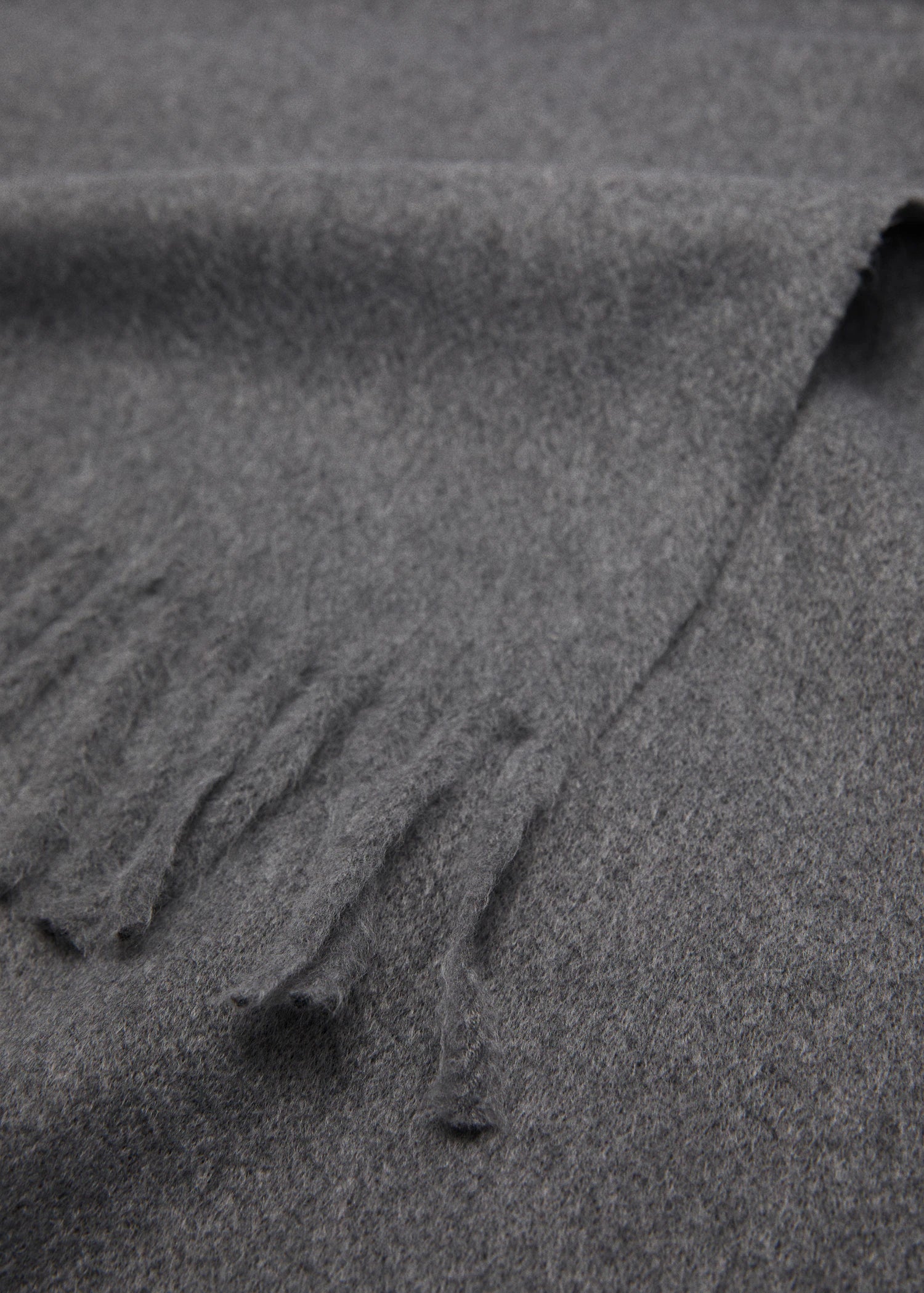 Fringed Edge Scarf Dark Heather Grey