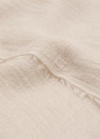 Frayed Edge Scarf Ecru