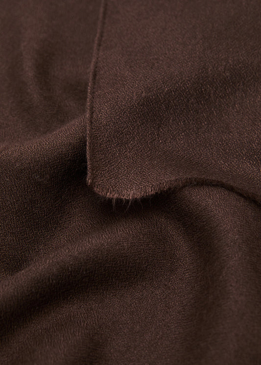 Frayed Edge Scarf Chocolate