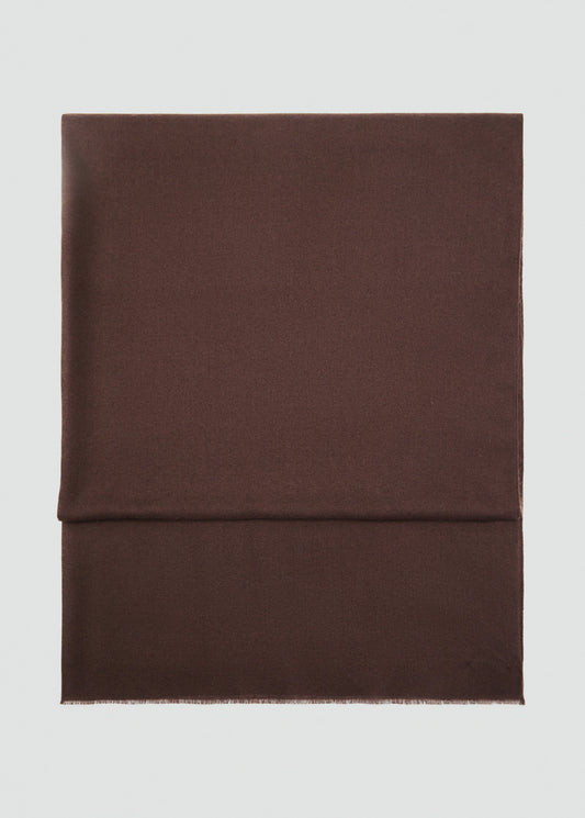 Frayed Edge Scarf Chocolate