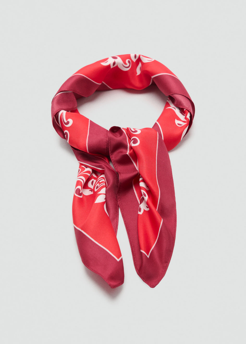 Flowers Printed Scarf Red