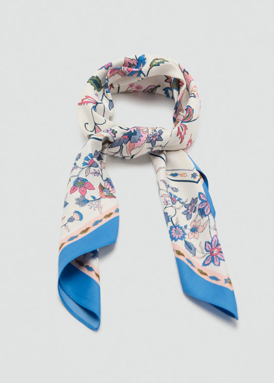 Floral Scarf Ecru