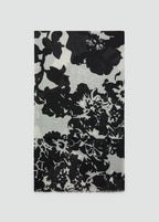 Floral Print Scarf Black