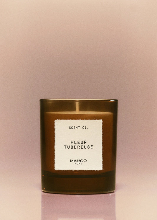 Fleur Tubereuse Scented Candle 200 G Brown