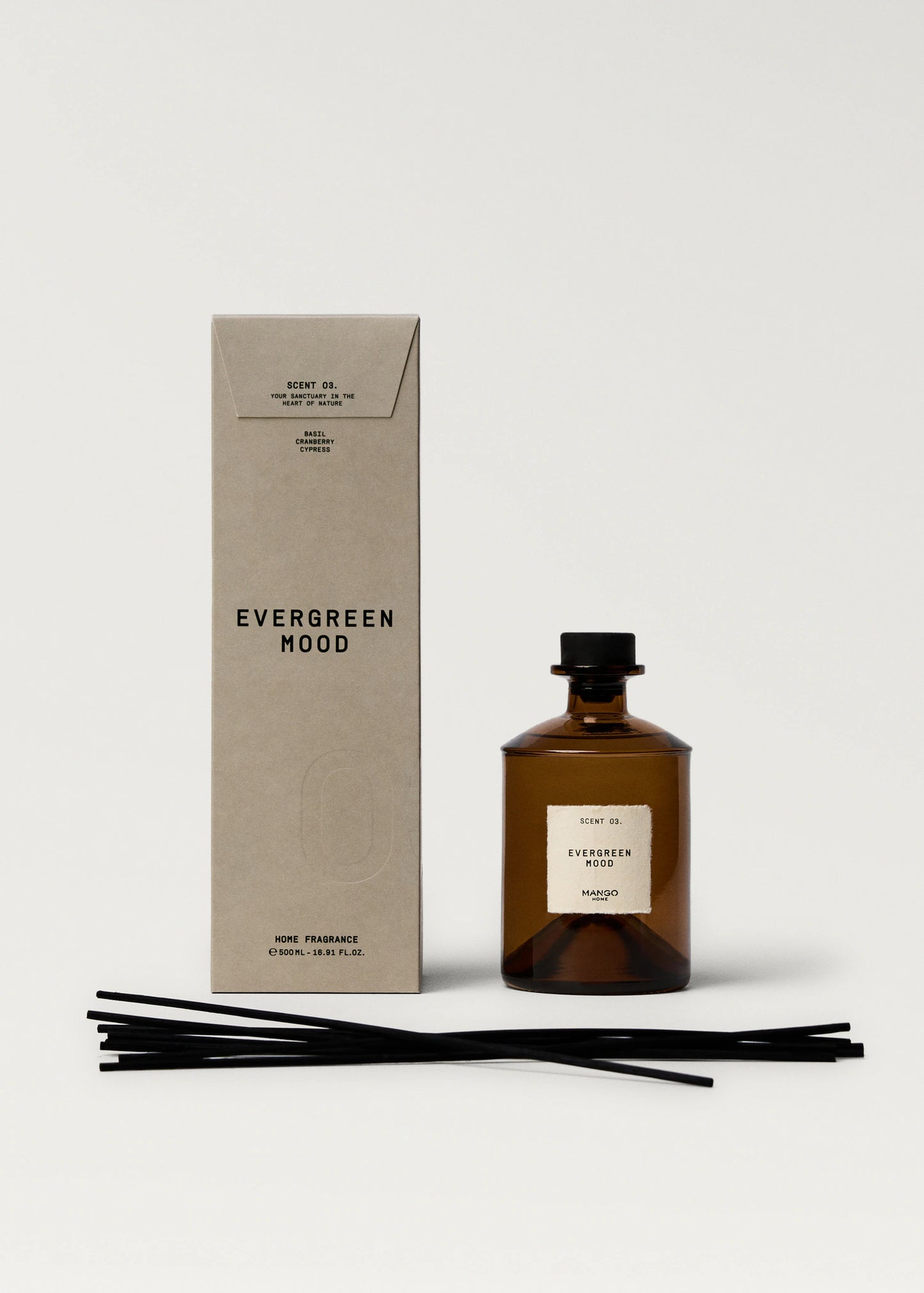 Evergreen Mood Mikado Diffuser 500 Ml Brown